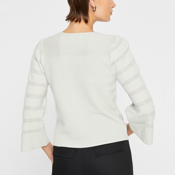 Jacquard Stripe Crew Sweater - New With Tags - NEVER WORN - Smoke - Picture 2 of 4